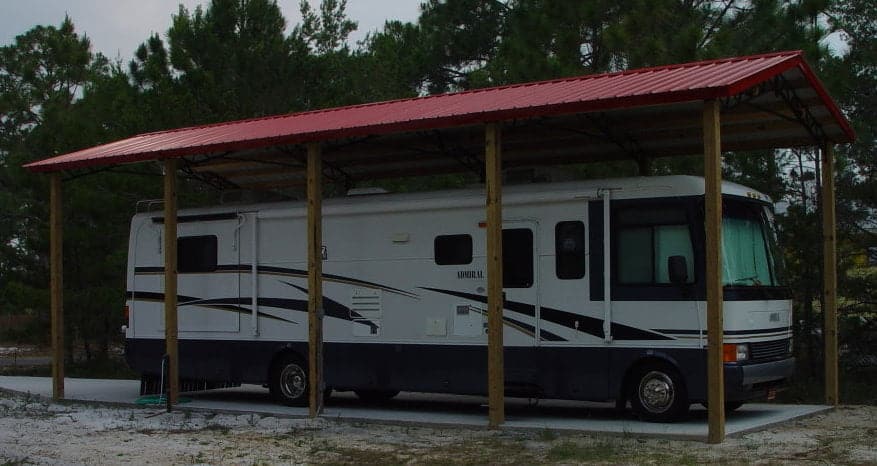 14X40 RV COVER RED ROOF