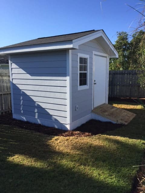 8X10 HARDY BOARD SHED WITH OVERHANG