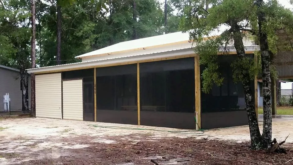SCREEN ROOM POLE BARN COMBO