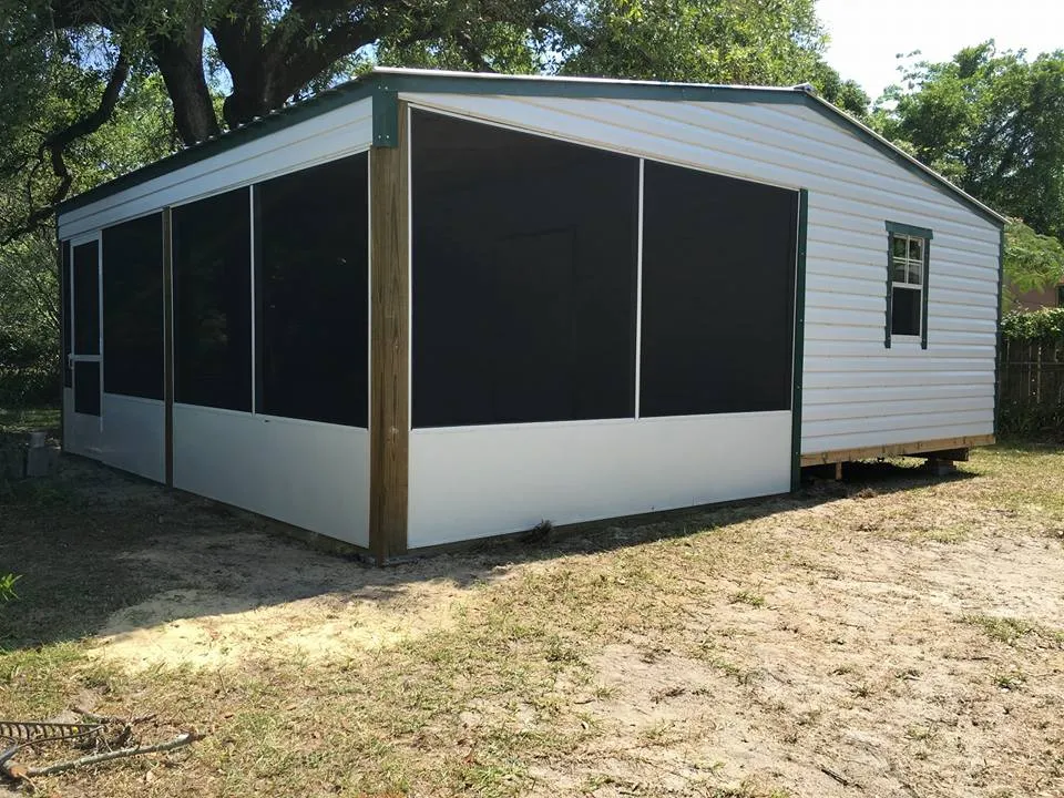12X20 STORAGE WITH 12X20 SCREEN ROOM