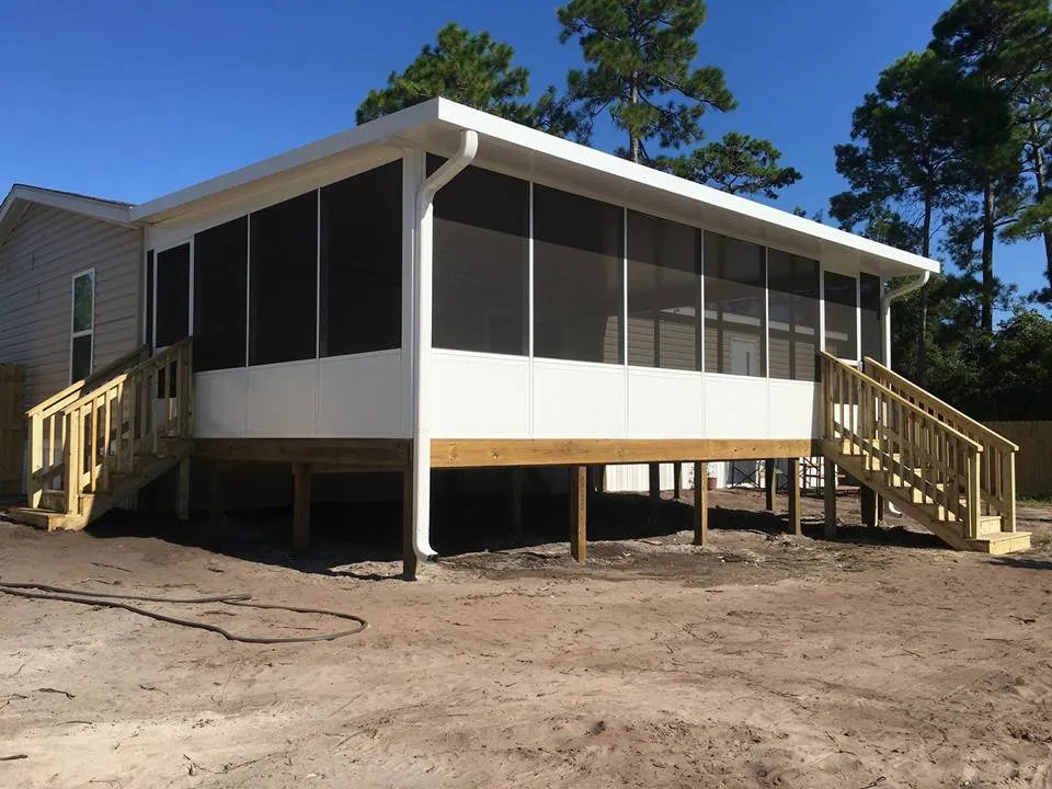 20X24 SCREEN ROOM ATTACHED TO MOBILE HOME
