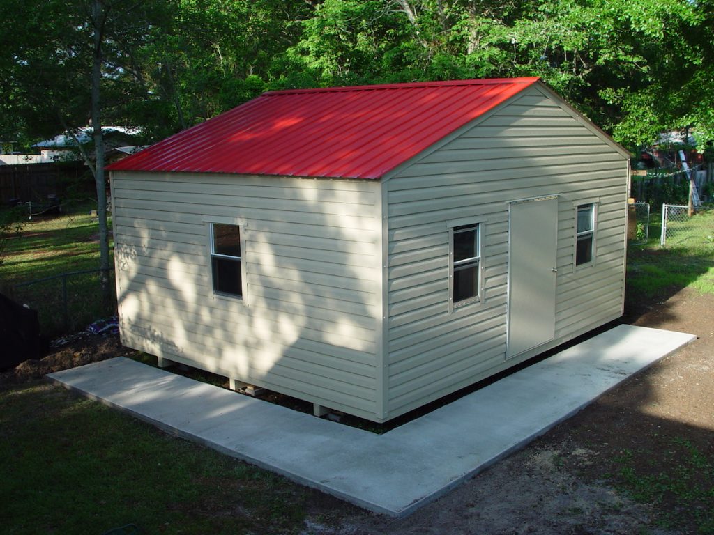 16x20 PORTABLE BUILIDNG RED ROOF