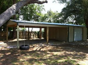 16x24 GARAGE WITH 24X24 CARPORT