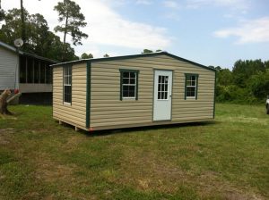 12X16 WITH 9 LIGHT DOOR AND LARGE WINDOWS