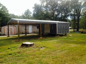 12X20 WITH A 20X24 CARPORT TT GREY AND WHITE TRIM