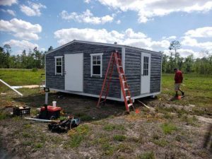 12x16 Portable Building with 2 doors