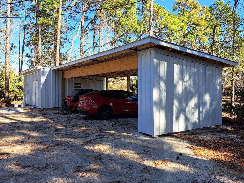 STEEL SIDING STORAGE CARPORT COMBO