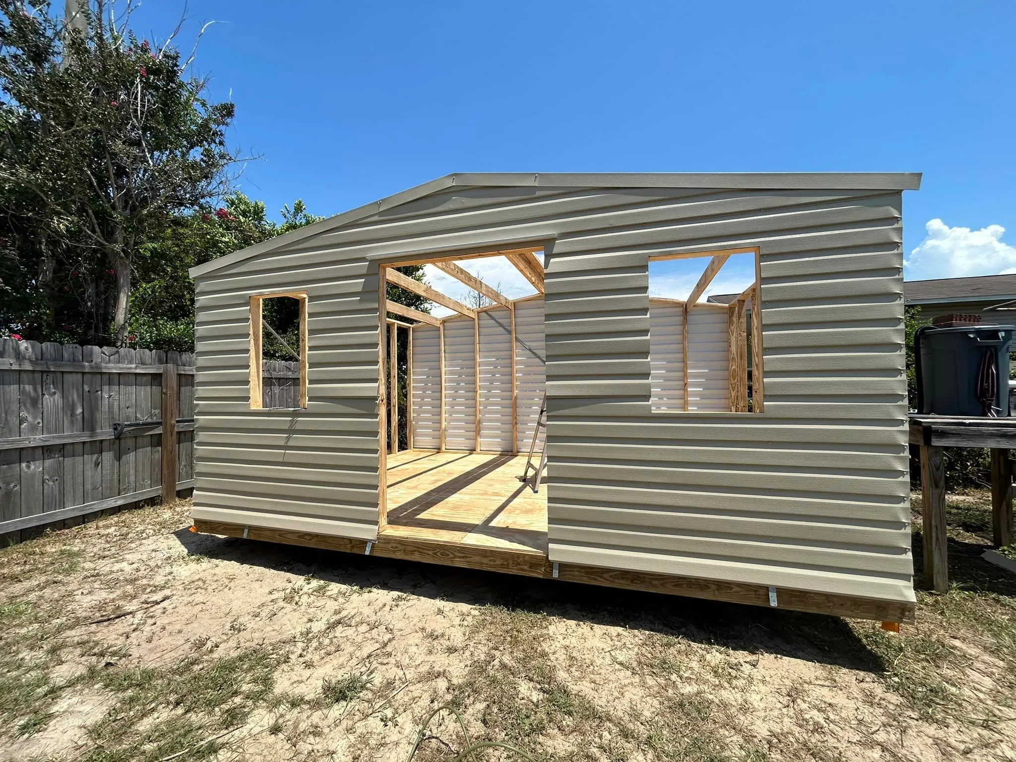 PORTABLE BUILDING UNDER CONSTRUCTION