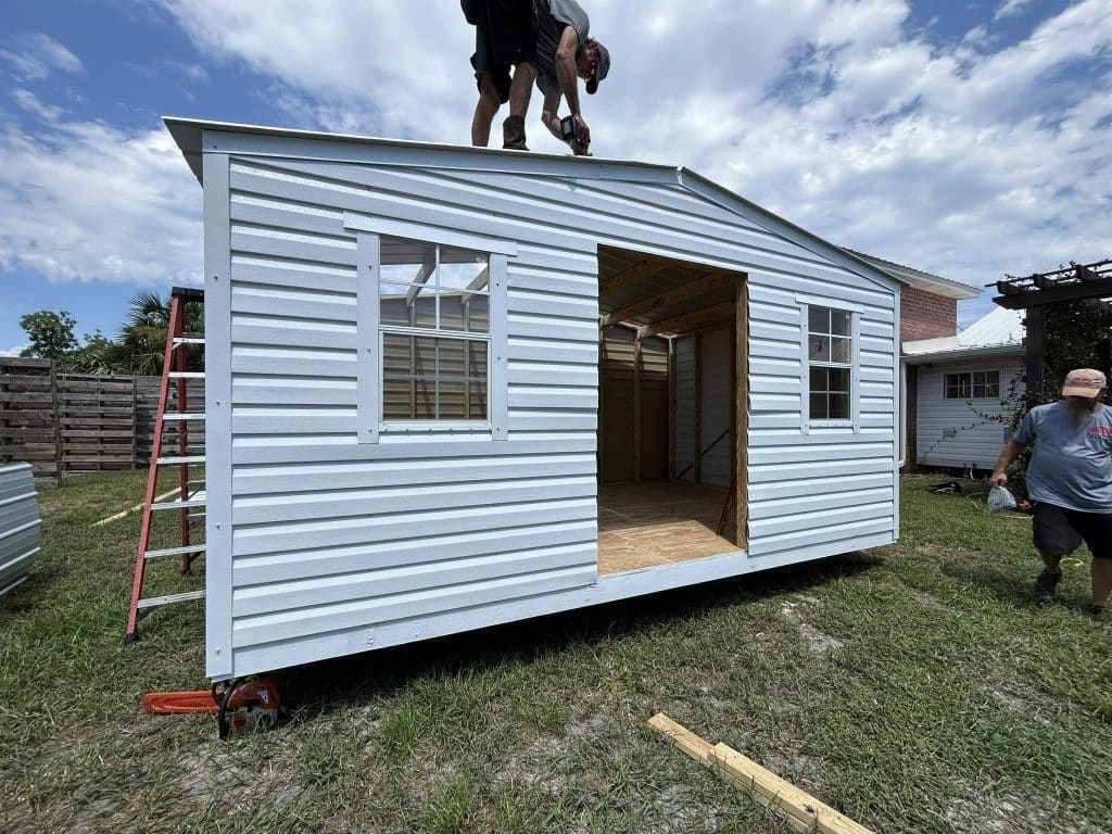 PORTABLE BUILDING UNDER CONSTRUCTION