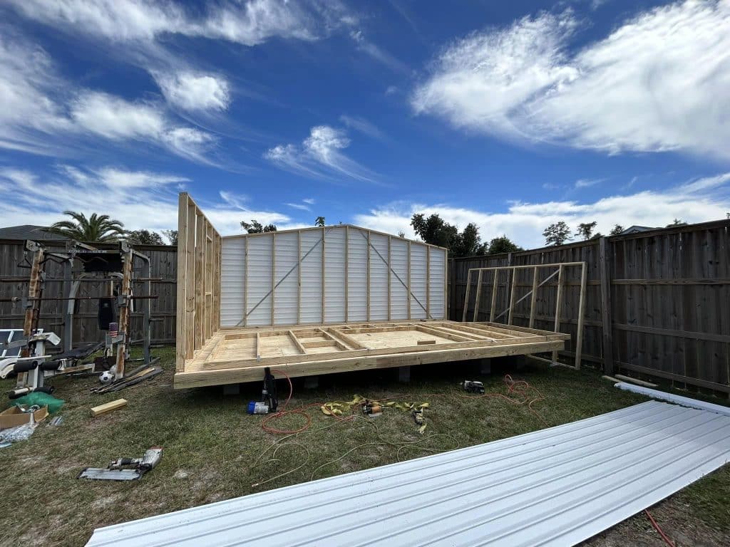 PORTABLE BUILDING UNDER CONSTRUCTION