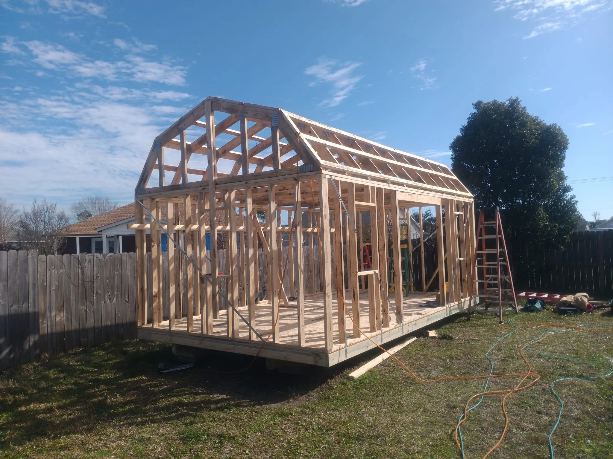 GAMBREL BUILDING UNDERS CONSTRUCTION
