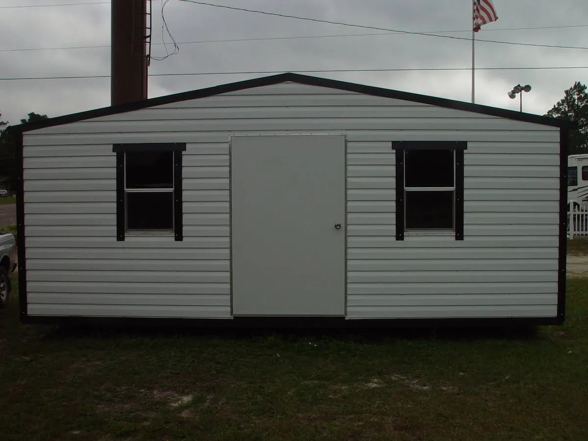 12X20 PORTABLE WHITE WITH BLACK TRIM