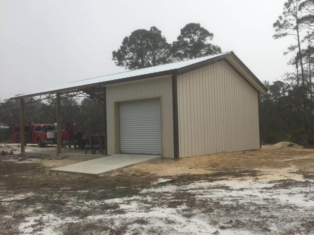 30X36 POLE BARN WITH 12X36 ENCLOSED