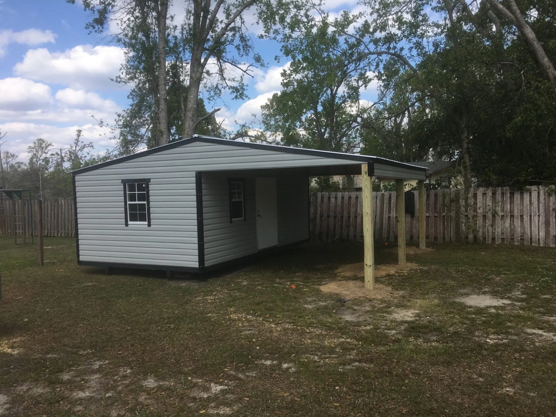 12X20 PORTABLE WITH 12X20 CARPORT