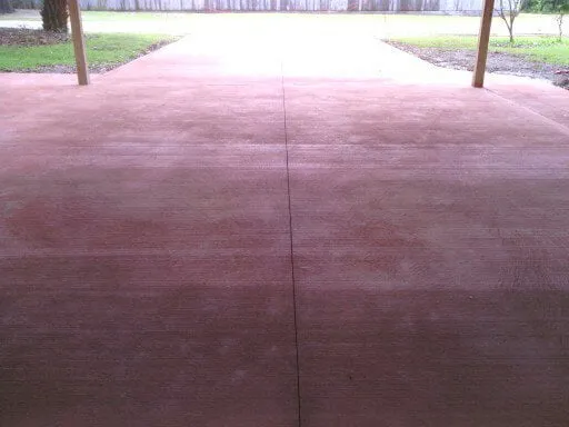 RED CONCRETE DRIVEWAY