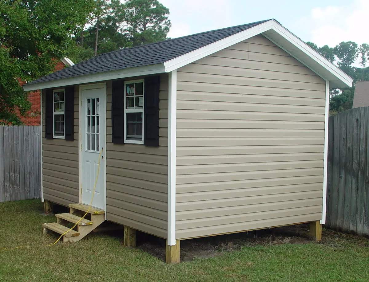 8X12 VINYL SIDING STORAGE SHED