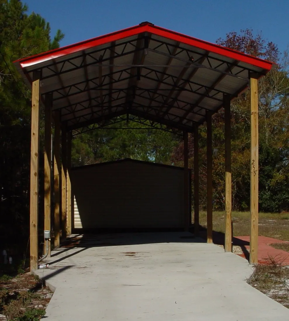 14X40 RV COVER WITH PORTABLE BUILDING COMBO