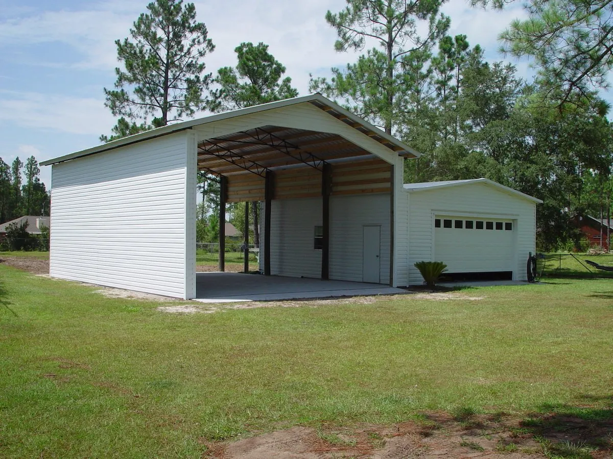24X36 RV COVER WITH 24X30 GARAGE