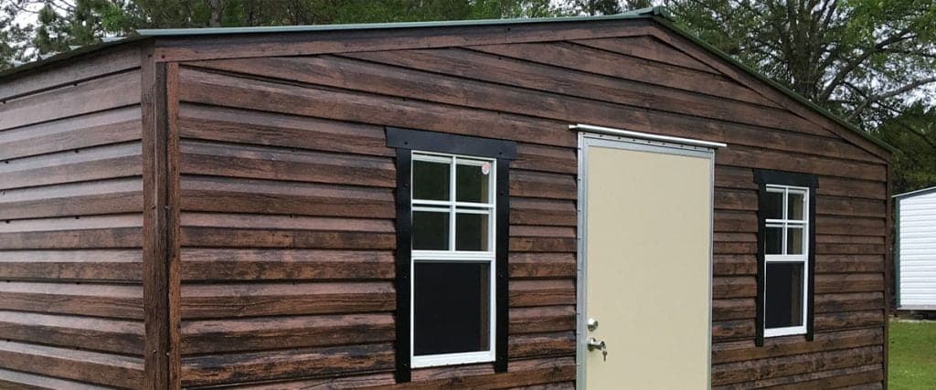 12x16 Portable Building Brown